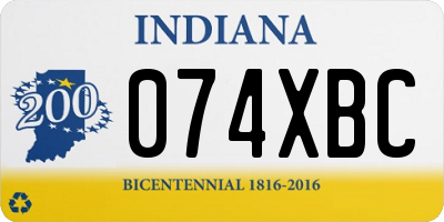 IN license plate 074XBC