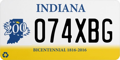 IN license plate 074XBG