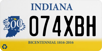 IN license plate 074XBH