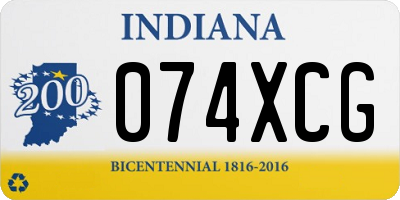 IN license plate 074XCG