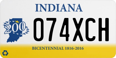 IN license plate 074XCH