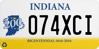 IN license plate 074XCI