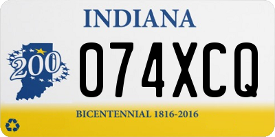 IN license plate 074XCQ