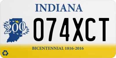 IN license plate 074XCT