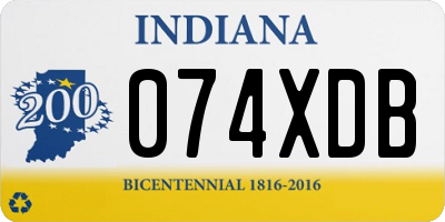 IN license plate 074XDB