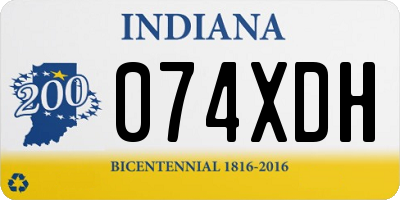 IN license plate 074XDH