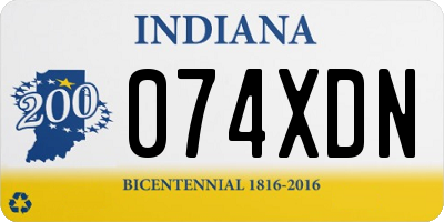 IN license plate 074XDN