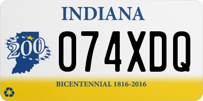 IN license plate 074XDQ