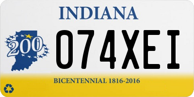IN license plate 074XEI