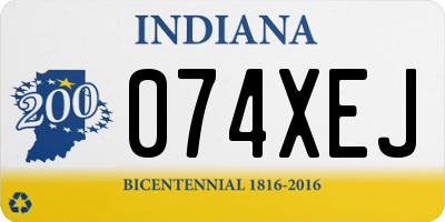 IN license plate 074XEJ