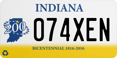 IN license plate 074XEN