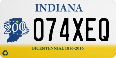 IN license plate 074XEQ