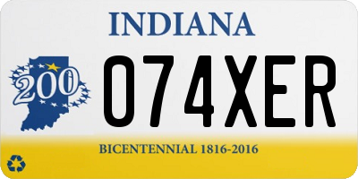 IN license plate 074XER