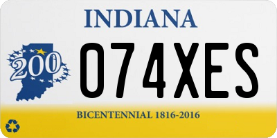IN license plate 074XES