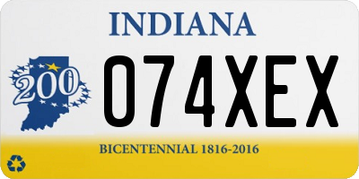 IN license plate 074XEX