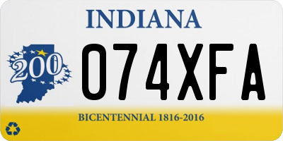 IN license plate 074XFA