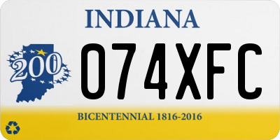 IN license plate 074XFC