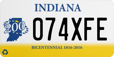 IN license plate 074XFE
