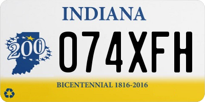 IN license plate 074XFH