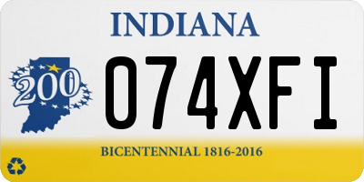 IN license plate 074XFI