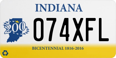 IN license plate 074XFL