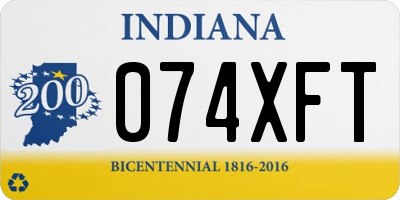 IN license plate 074XFT