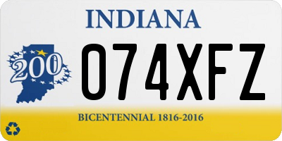 IN license plate 074XFZ