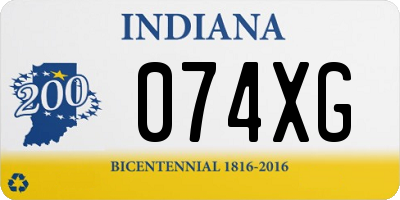 IN license plate 074XG