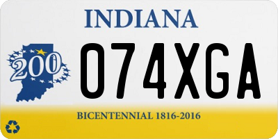 IN license plate 074XGA