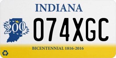 IN license plate 074XGC