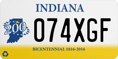 IN license plate 074XGF