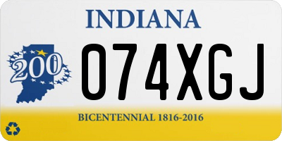 IN license plate 074XGJ