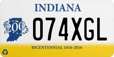 IN license plate 074XGL