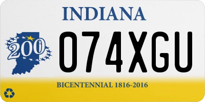 IN license plate 074XGU