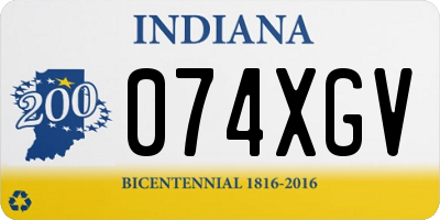 IN license plate 074XGV