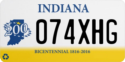 IN license plate 074XHG