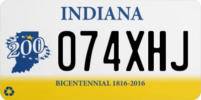 IN license plate 074XHJ