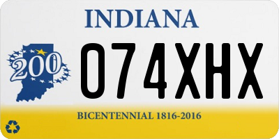 IN license plate 074XHX