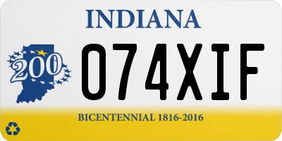 IN license plate 074XIF