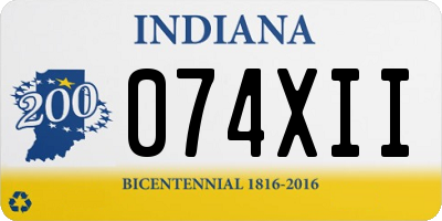 IN license plate 074XII