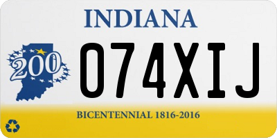 IN license plate 074XIJ