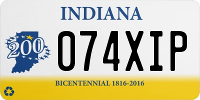 IN license plate 074XIP