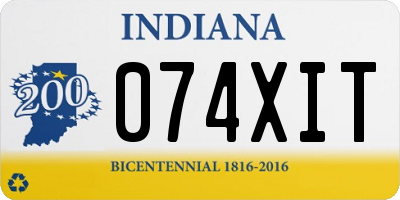 IN license plate 074XIT
