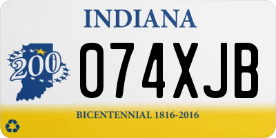 IN license plate 074XJB