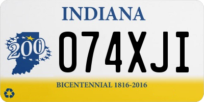 IN license plate 074XJI