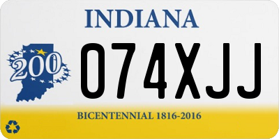 IN license plate 074XJJ