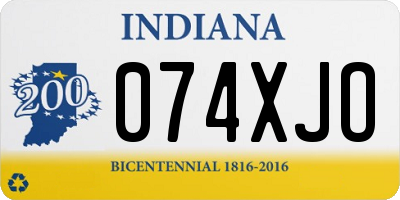 IN license plate 074XJO