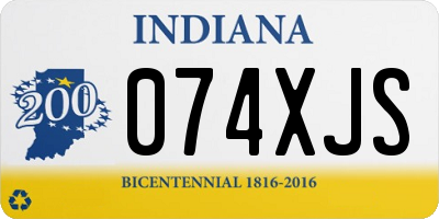 IN license plate 074XJS