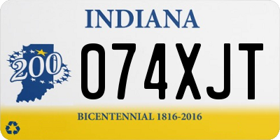 IN license plate 074XJT
