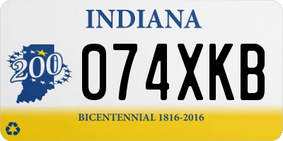 IN license plate 074XKB